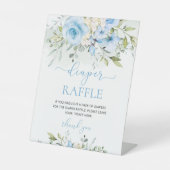 Blauwbloemige eucalyptus Diapelhandel Reclamebord Met Voetstuk (Voorkant)