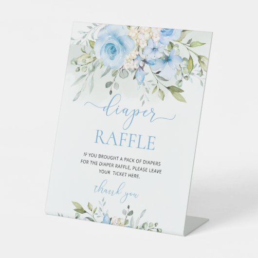 Blauwbloemige eucalyptus Diapelhandel Reclamebord Met Voetstuk (Voorkant)