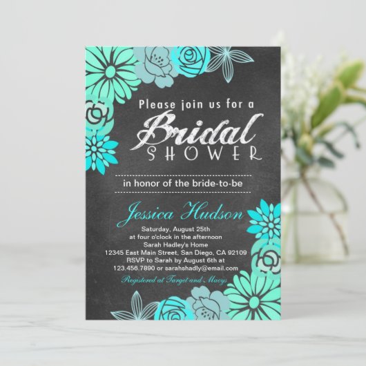 Blauwbloemkool voor de bruidsdouche kaart (Staand voorkant)