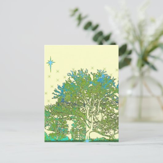 Blauwbomen Briefkaart (Staand voorkant)
