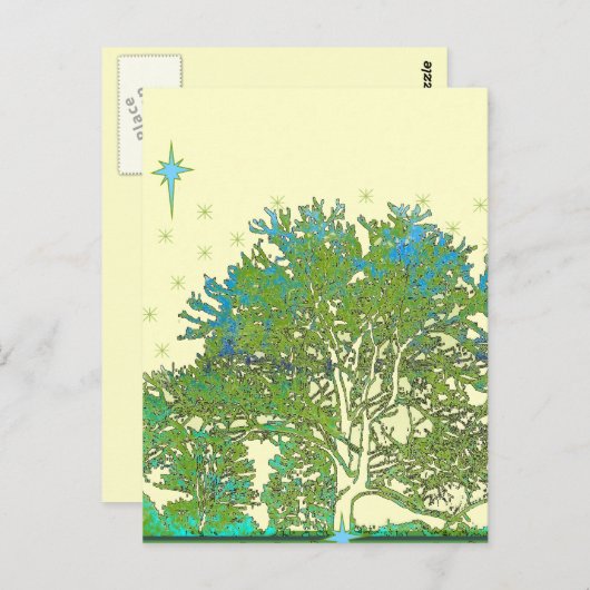 Blauwbomen Briefkaart (Voorkant / Achterkant)