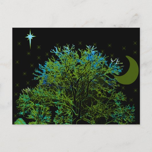 Blauwbomen Briefkaart (Voorkant)