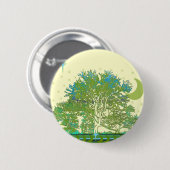 Blauwbomen Ronde Button 5,7 Cm (Voorkant /achterkant)