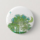 Blauwbomen Ronde Button 5,7 Cm (Voorkant)