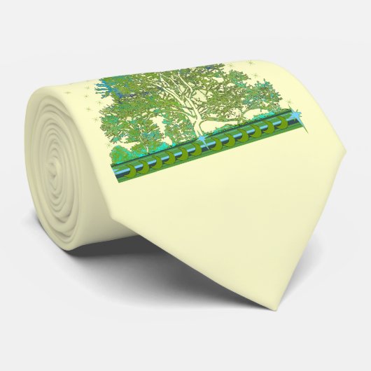 Blauwbomen Stropdas (Opgerold)