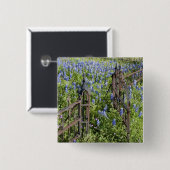 Blauwbonen en filmpjes rond het kerkhof vierkante button 5,1 cm (Voorkant /achterkant)