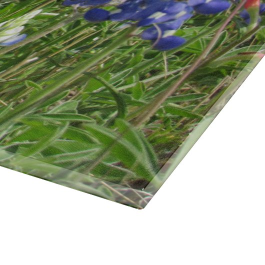 Blauwbonen en Indiase penselen Snijplank (Hoek)