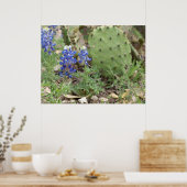 Blauwbonen en prickly Pear Poster (Keuken)