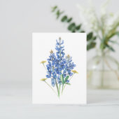 Blauwbonen en wilde bloemen briefkaart (Staand voorkant)