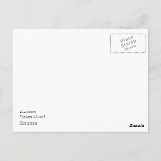 Blauwbonen en wilde bloemen briefkaart (Achterkant)