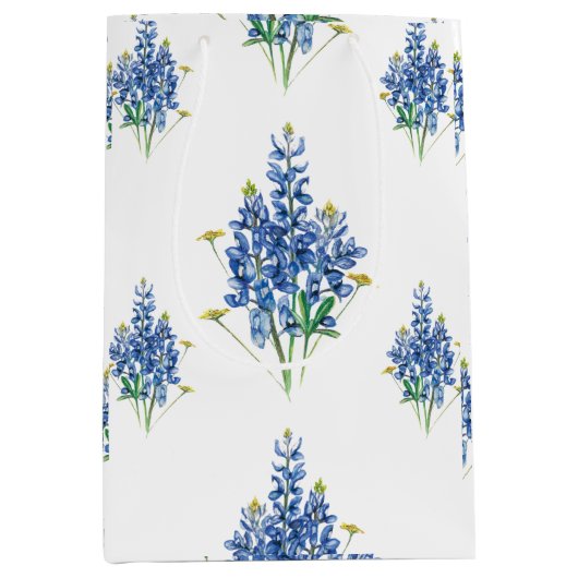 Blauwbonen en wilde bloemen medium cadeauzakje (Voorkant)