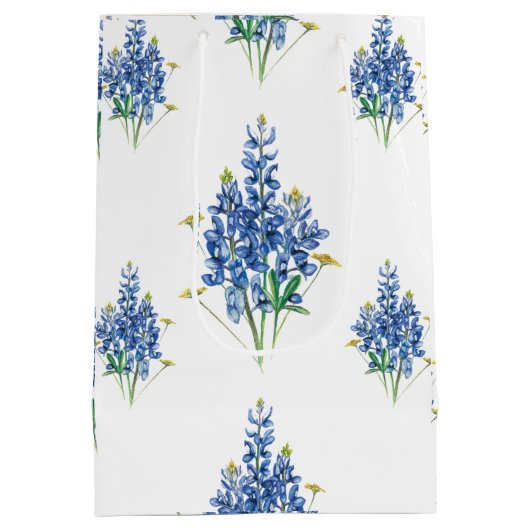 Blauwbonen en wilde bloemen medium cadeauzakje (Achterkant)