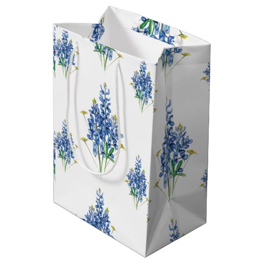 Blauwbonen en wilde bloemen medium cadeauzakje (Achterkant Gekanteld)