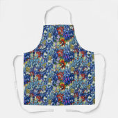 Blauwbonen en wilde bloemen schort (Voorkant)