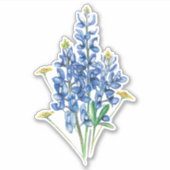 Blauwbonen en wilde bloemen sticker (Voorkant)