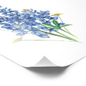 Blauwbonet en wilde bloemen foto afdruk (Hoek)