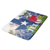 Blauwbonnaars Blauwe Bloemen Texan Floral Badmat (Gekanteld)