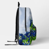 Blauwbonnaars Blauwe Bloemen Texan Floral Bedrukte Rugzak (Links)