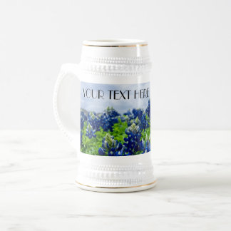 Blauwbonnaars Blauwe Bloemen Texan Floral Bierpul