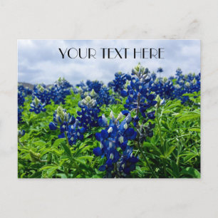Blauwbonnaars Blauwe Bloemen Texan Floral Briefkaart