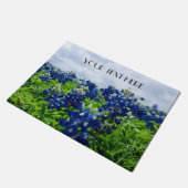 Blauwbonnaars Blauwe Bloemen Texan Floral Deurmat (Schuin)