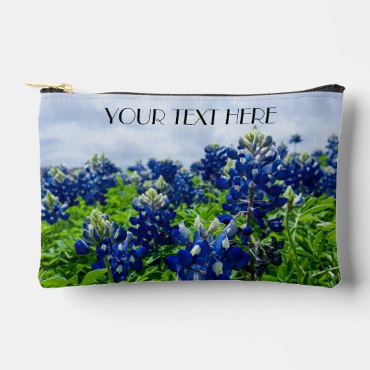 Blauwbonnaars Blauwe Bloemen Texan Floral Etui (Voorkant)