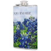 Blauwbonnaars Blauwe Bloemen Texan Floral Heupfles (Links)