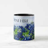 Blauwbonnaars Blauwe Bloemen Texan Floral Mok (Midden)