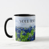 Blauwbonnaars Blauwe Bloemen Texan Floral Mok (Links)