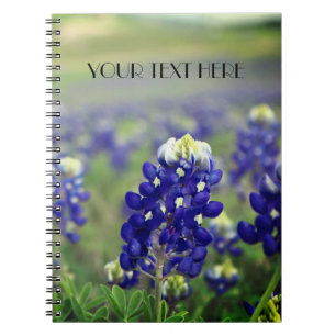 Blauwbonnaars Blauwe Bloemen Texan Floral Notitieboek