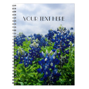 Blauwbonnaars Blauwe Bloemen Texan Floral Notitieboek