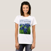 Blauwbonnaars Blauwe Bloemen Texan Floral T-shirt (Voorkant volledig)