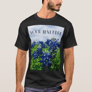 Blauwbonnaars Blauwe Bloemen Texan Floral T-shirt