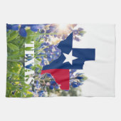 Blauwbonnaars Blauwe Bloemen Texan Floral Theedoek (Horizontaal)