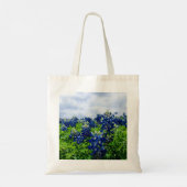 Blauwbonnaars Blauwe Bloemen Texan Floral Tote Bag (Achterkant)