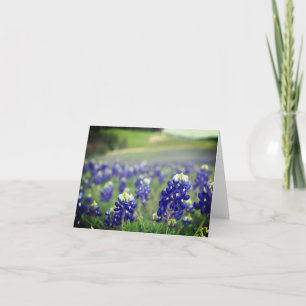 Blauwbonnaars Blauwe Bloemen Texas Texan Floral Bedankkaart
