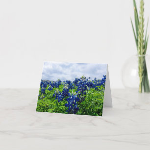 Blauwbonnaars Blauwe Bloemen Texas Texan Floral Bedankkaart