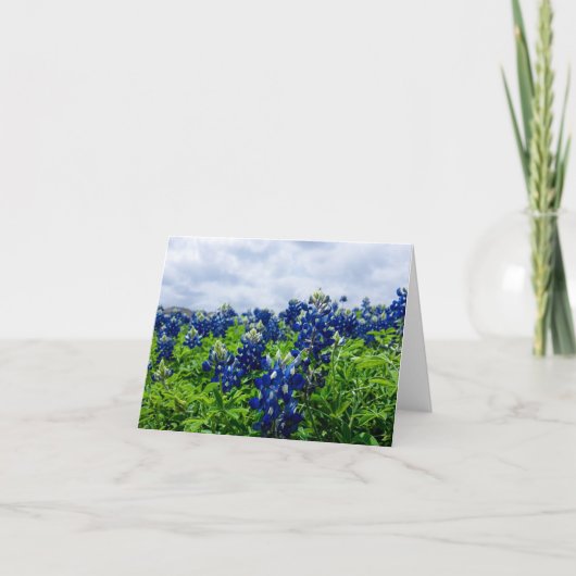 Blauwbonnaars Blauwe Bloemen Texas Texan Floral Bedankkaart (Voorkant)