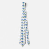 Blauwbonnaars Blauwe Bloemen Texas Texan Floral Stropdas (Voorkant)