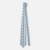 Blauwbonnaars Blauwe Bloemen Texas Texan Floral Stropdas (Voorkant)