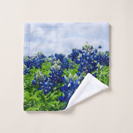 Blauwbonnaars Blauwe Vloeren Texas Texan State Flo Bad Handdoek (Wasdoekje)