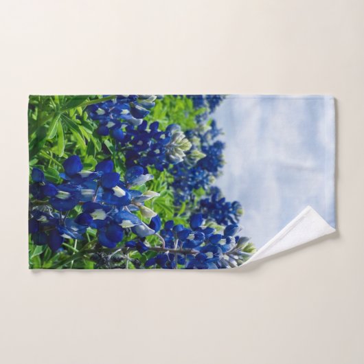 Blauwbonnaars Blauwe Vloeren Texas Texan State Flo Bad Handdoek (Handdoek)