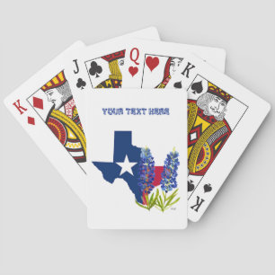 Blauwbonnaars Blauwe Vloeren Texas Texan State Flo Pokerkaarten