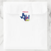 Blauwbonnaars Blauwe Vloeren Texas Texan State Flo Ronde Sticker (Tas)