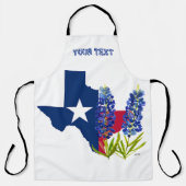 Blauwbonnaars Blauwe Vloeren Texas Texan State Flo Schort (Voorkant)