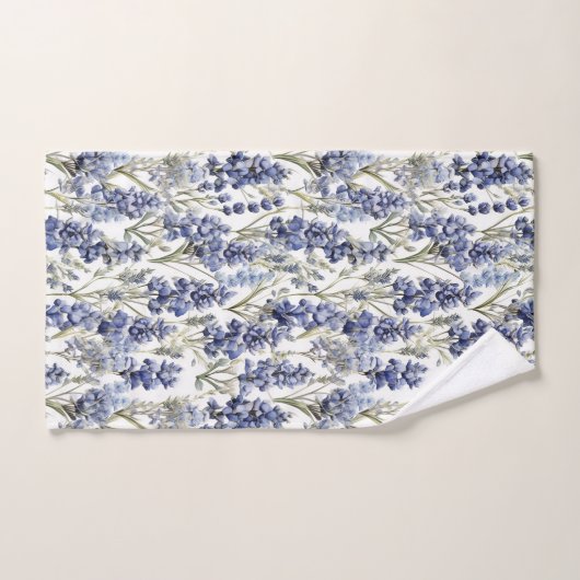 Blauwbonnaars Bloemen Blauwe Waterverf Wilde bloem Bad Handdoek (Handdoek)