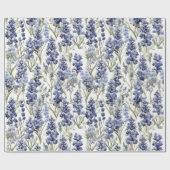 Blauwbonnaars Bloemen Blauwe Waterverf Wilde bloem Cadeaupapier (Vlak)