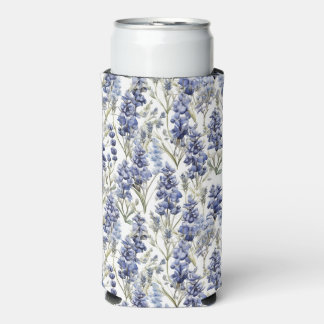 Blauwbonnaars Bloemen Blauwe Waterverf Wilde bloem Seltzer Blikjeskoeler