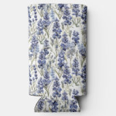 Blauwbonnaars Bloemen Blauwe Waterverf Wilde bloem Seltzer Blikjeskoeler (Achterkant)