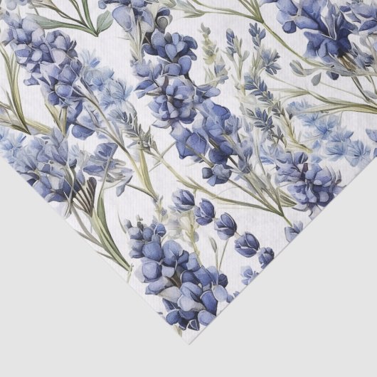 Blauwbonnaars Bloemen Blauwe Waterverf Wilde bloem Tissuepapier (Detail)